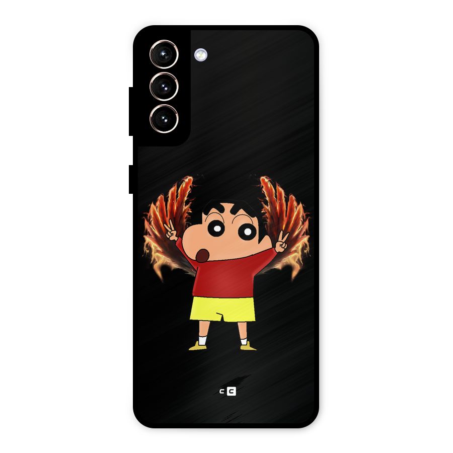 Fire Shinchan Metal Back Case for Galaxy S21 Plus