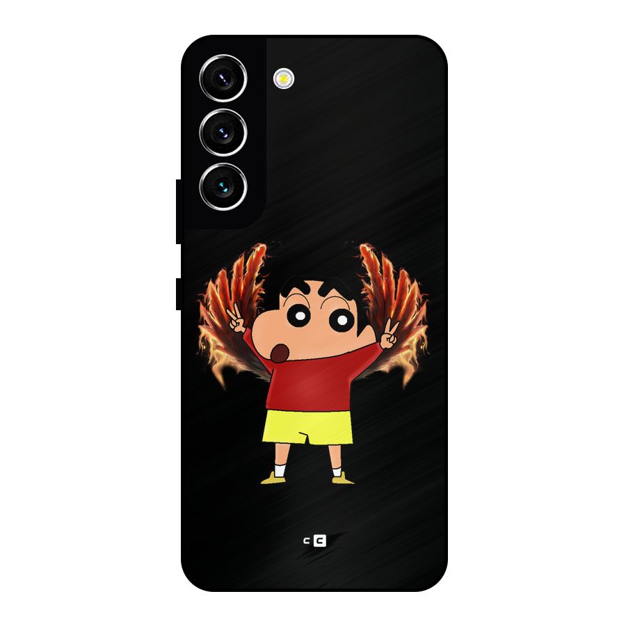 Fire Shinchan Metal Back Case for Galaxy S22 5G