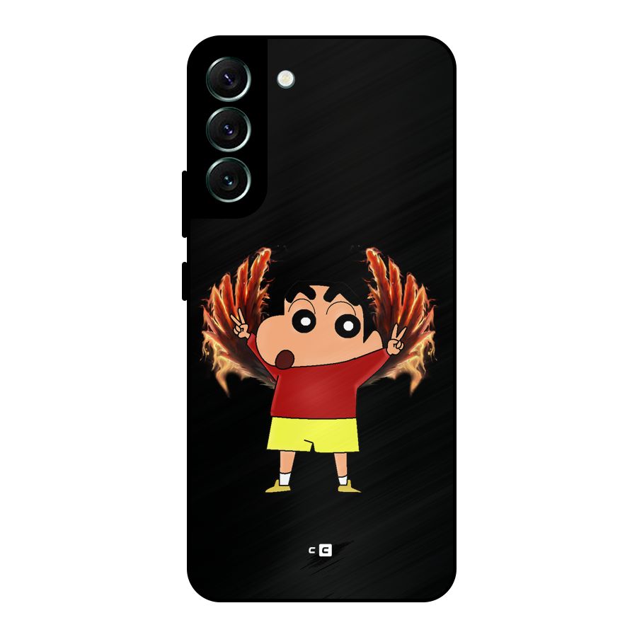 Fire Shinchan Metal Back Case for Galaxy S22 Plus 5G