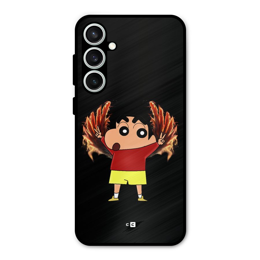 Fire Shinchan Metal Back Case for Galaxy S23 FE