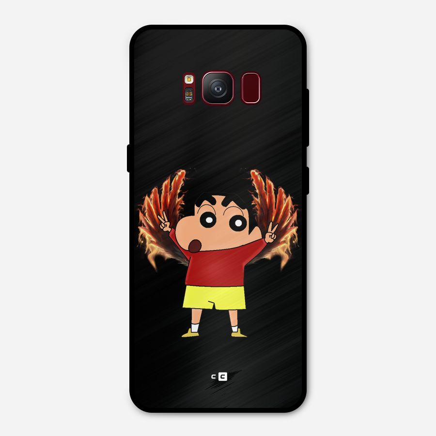 Fire Shinchan Metal Back Case for Galaxy S8