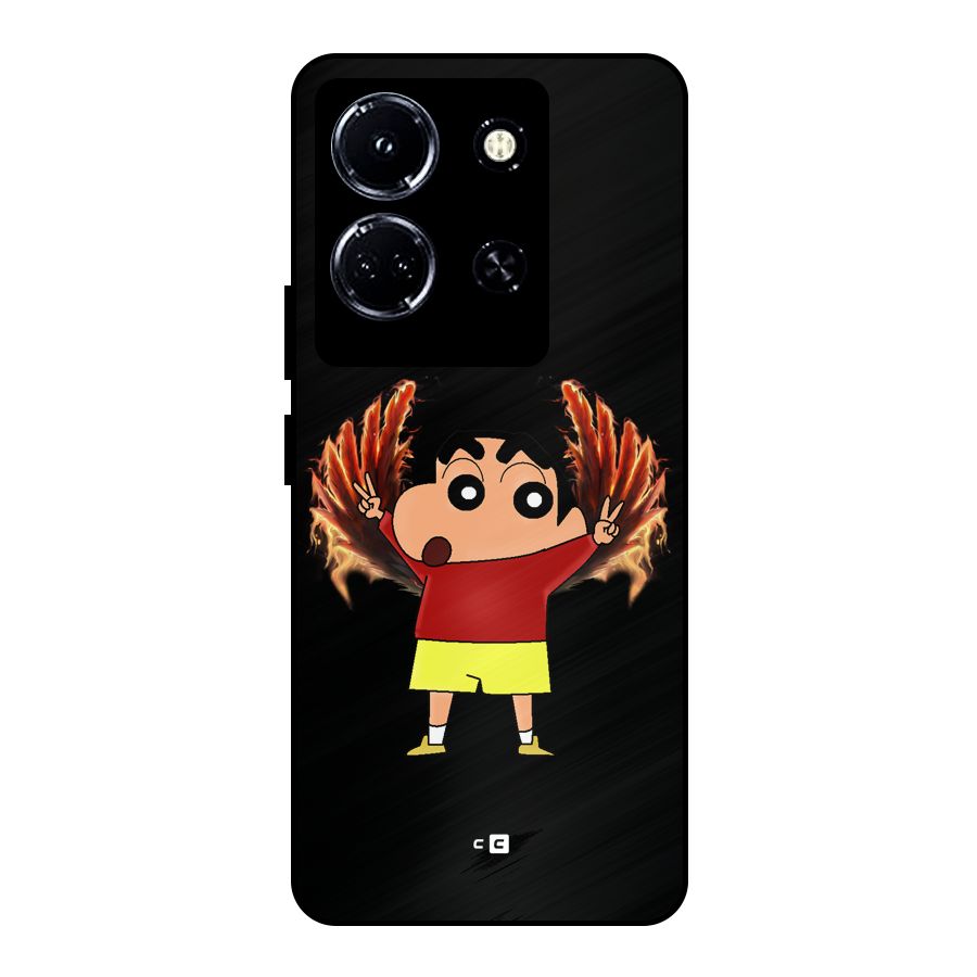 Fire Shinchan Metal Back Case for Infinix Note 30 5G