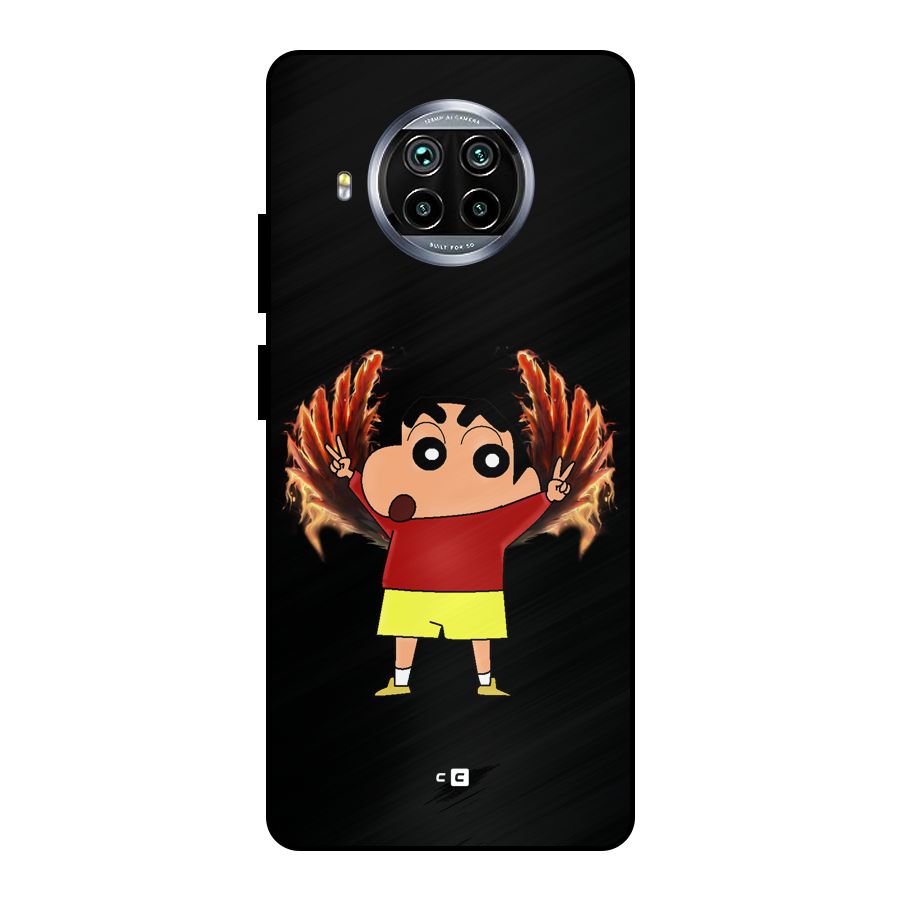 Fire Shinchan Metal Back Case for Mi 10i