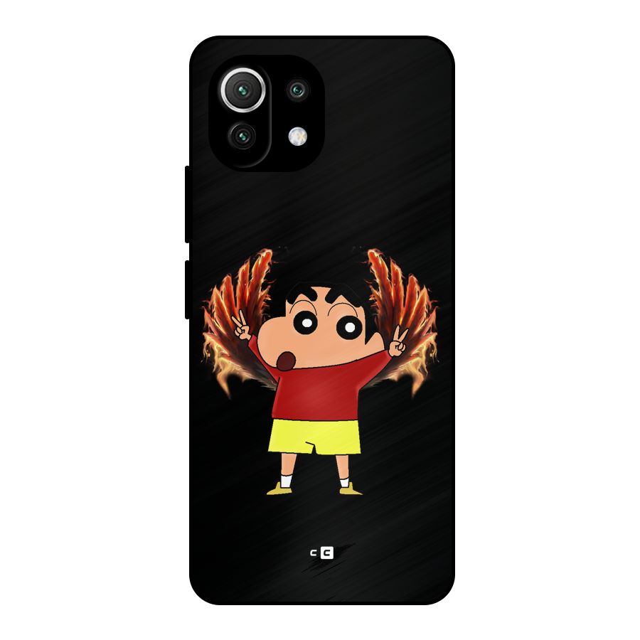 Fire Shinchan Metal Back Case for Mi 11 Lite NE 5G