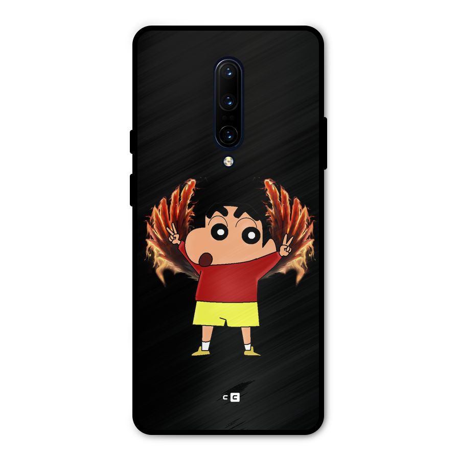 Fire Shinchan Metal Back Case for OnePlus 7 Pro