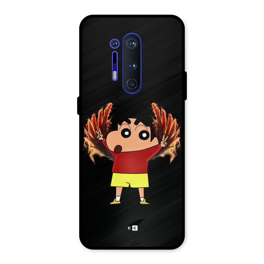 Fire Shinchan Metal Back Case for OnePlus 8 Pro