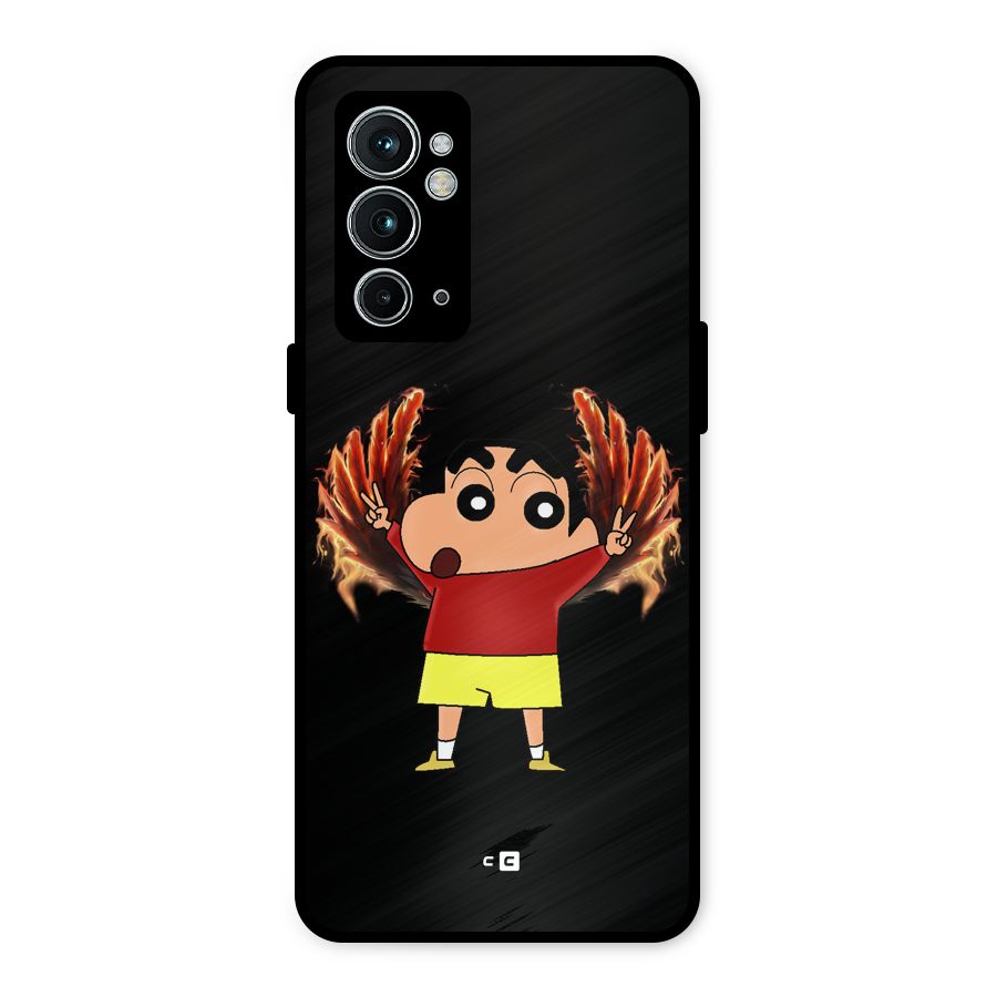 Fire Shinchan Metal Back Case for OnePlus 9RT 5G