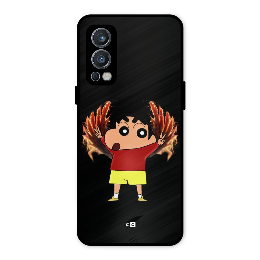 Fire Shinchan Metal Back Case for OnePlus Nord 2 5G