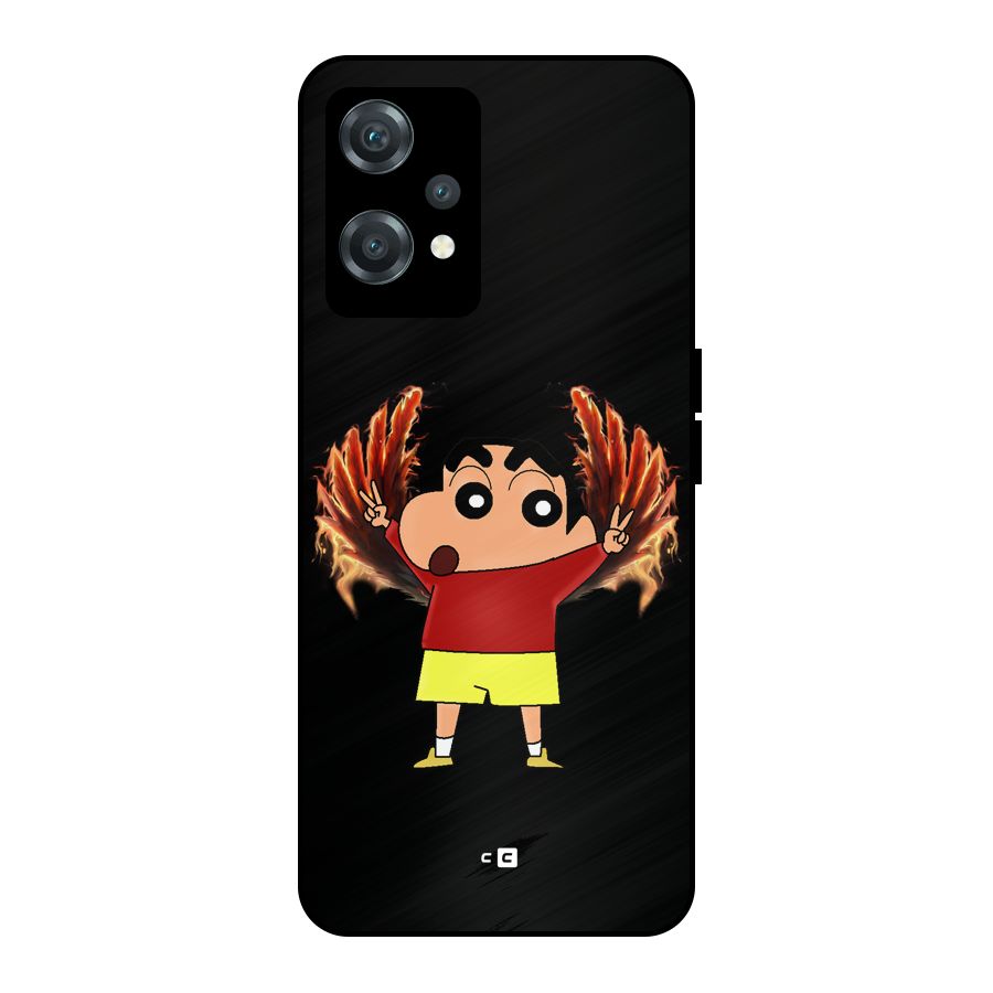 Fire Shinchan Metal Back Case for OnePlus Nord CE 2 Lite 5G