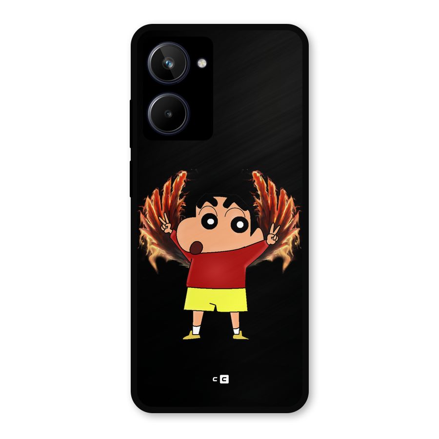 Fire Shinchan Metal Back Case for Realme 10