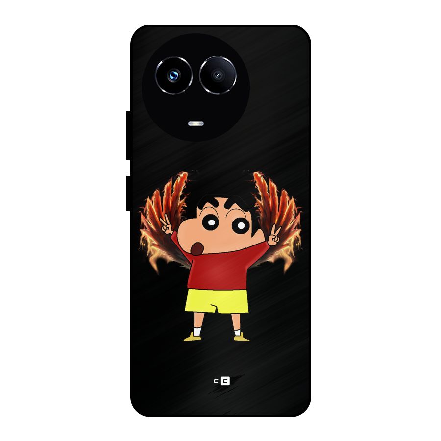 Fire Shinchan Metal Back Case for Realme 11 5G