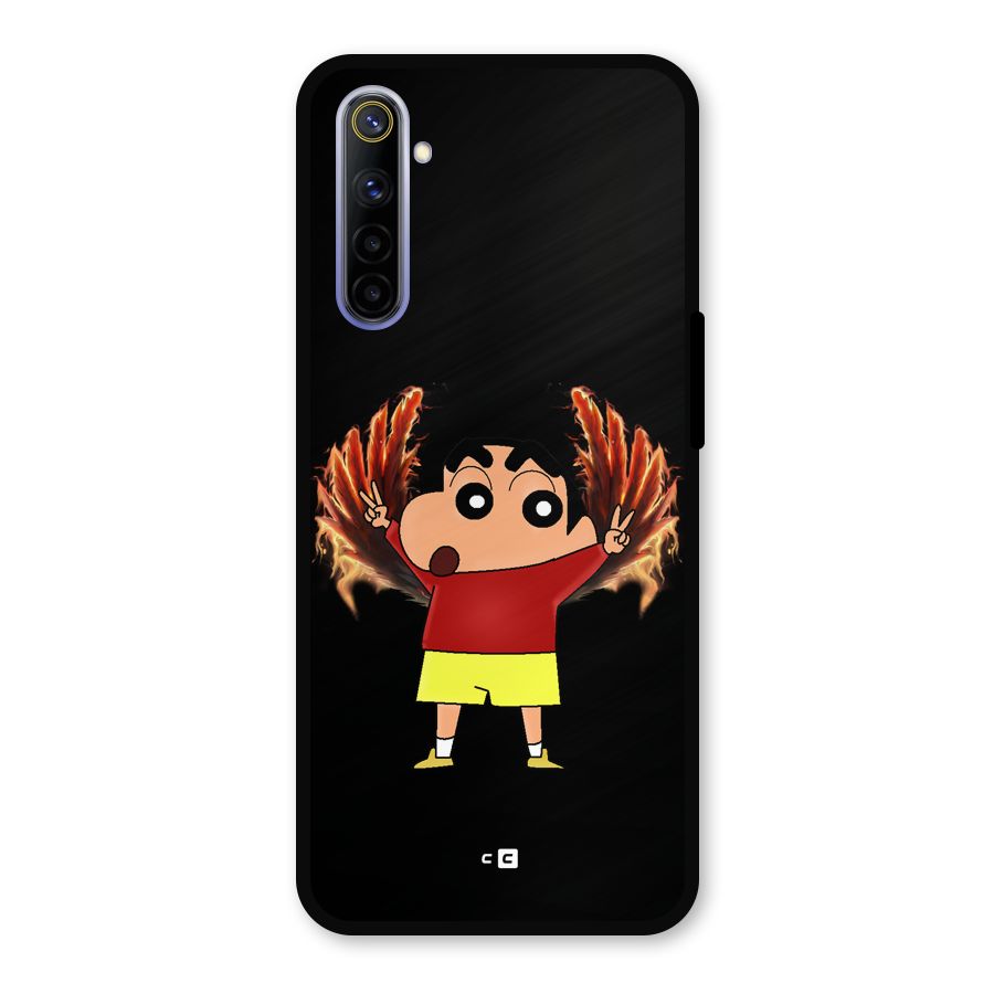 Fire Shinchan Metal Back Case for Realme 6i