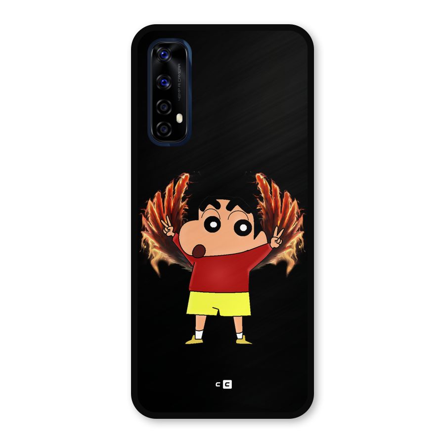 Fire Shinchan Metal Back Case for Realme 7