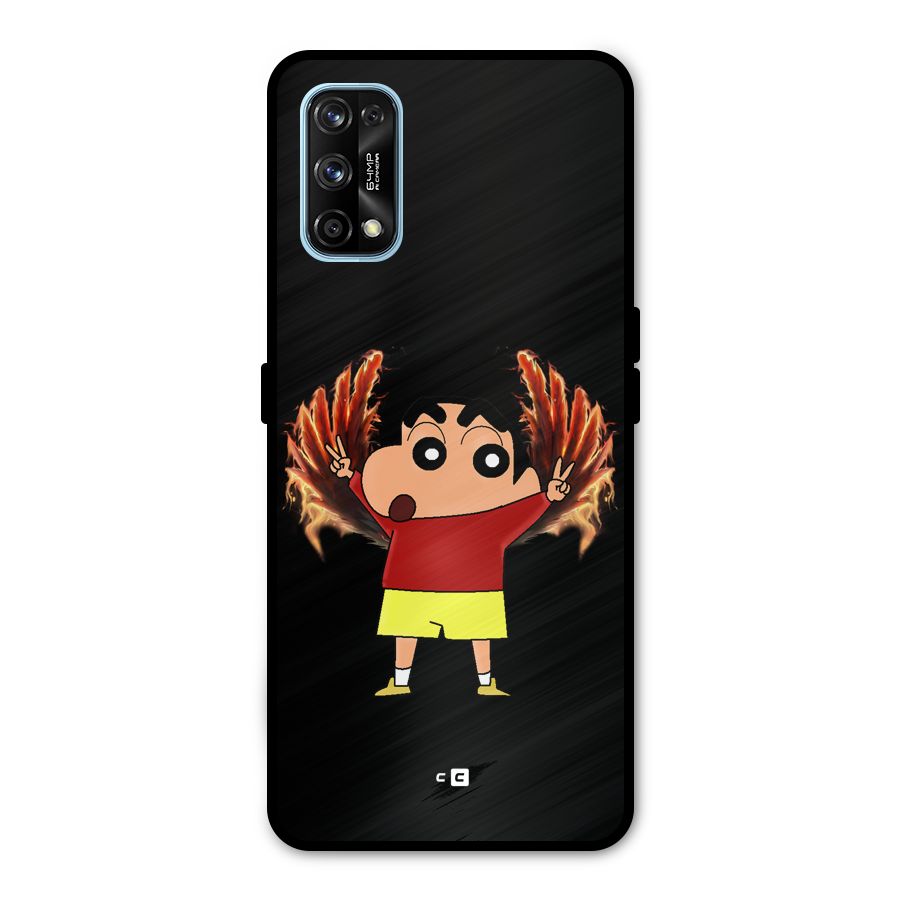 Fire Shinchan Metal Back Case for Realme 7 Pro
