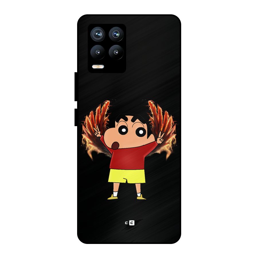 Fire Shinchan Metal Back Case for Realme 8
