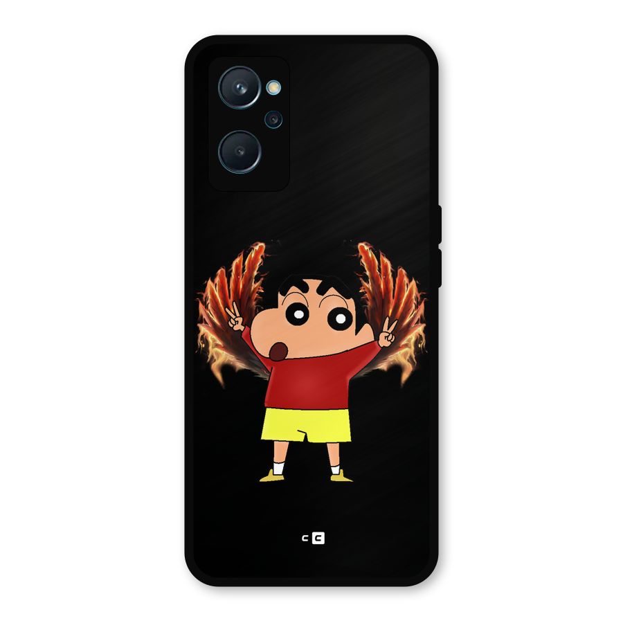 Fire Shinchan Metal Back Case for Realme 9i
