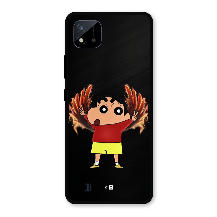 Fire Shinchan Metal Back Case for Realme C11 2021