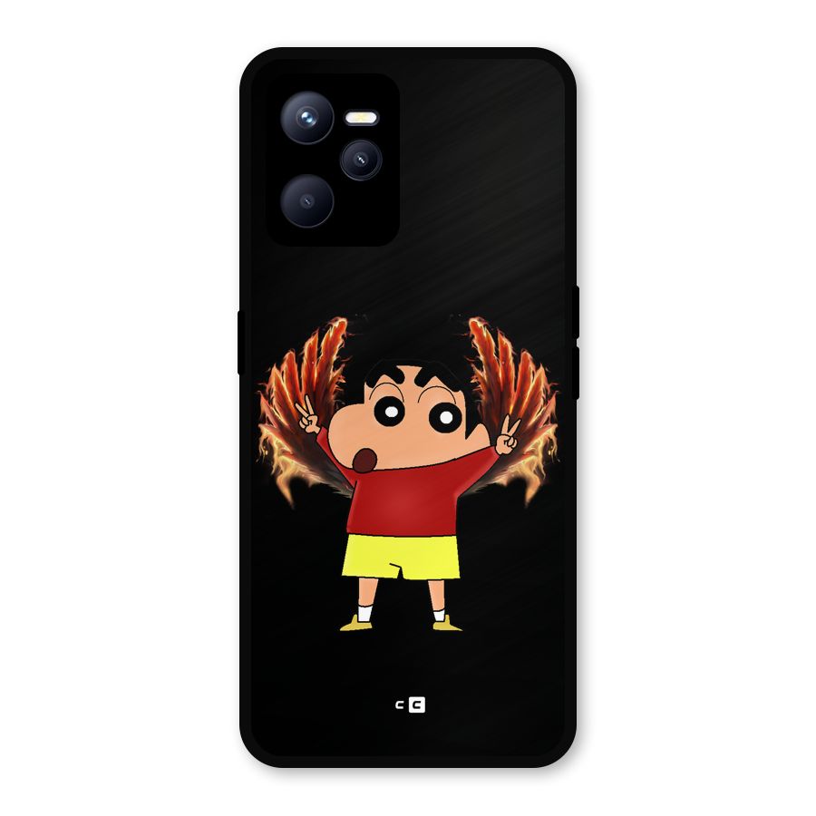 Fire Shinchan Metal Back Case for Realme C35