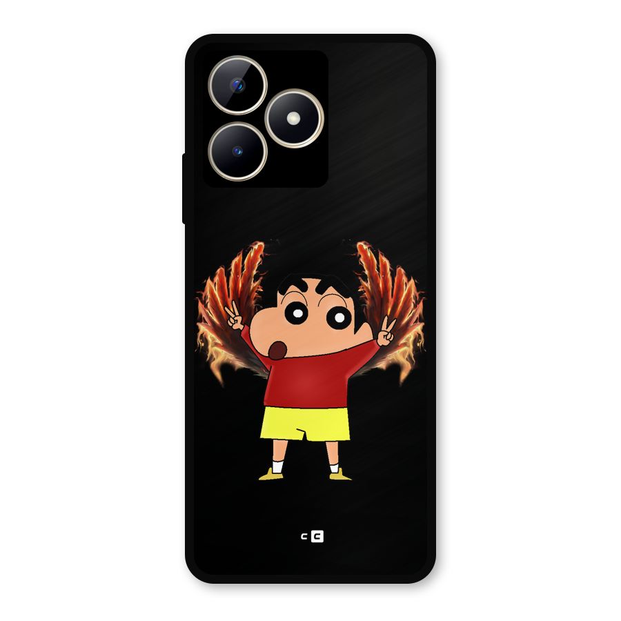 Fire Shinchan Metal Back Case for Realme C53