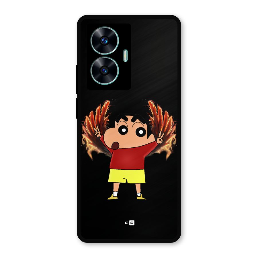 Fire Shinchan Metal Back Case for Realme C55