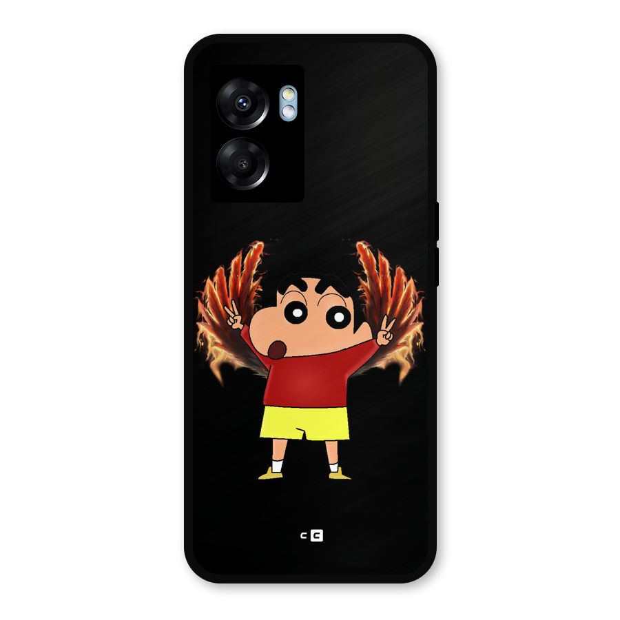 Fire Shinchan Metal Back Case for Realme Narzo 50 5G