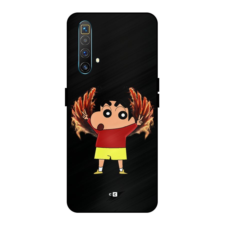 Fire Shinchan Metal Back Case for Realme X3