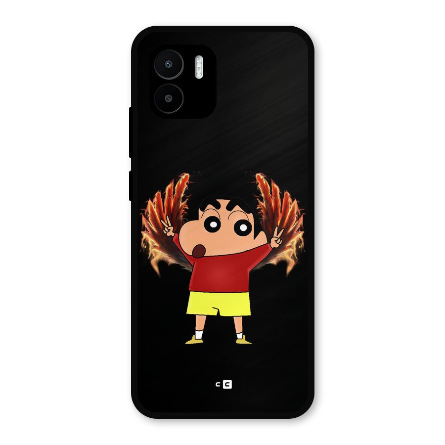Fire Shinchan Metal Back Case for Redmi A1