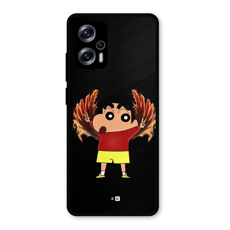Fire Shinchan Metal Back Case for Redmi K50i