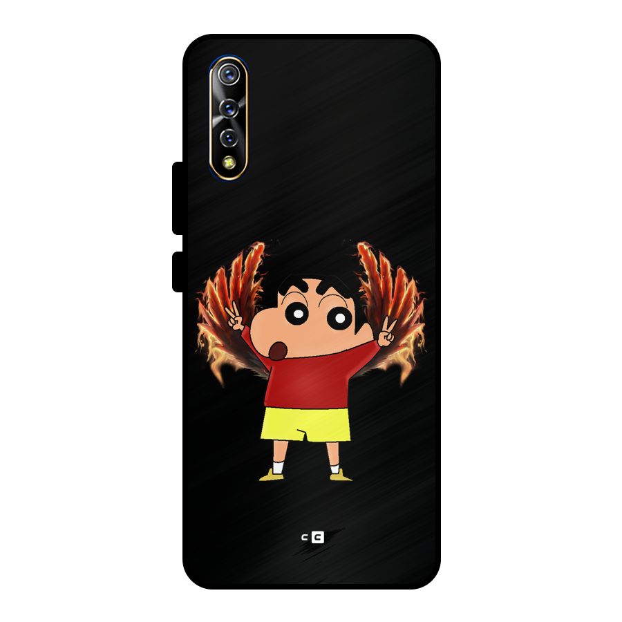 Fire Shinchan Metal Back Case for Vivo S1