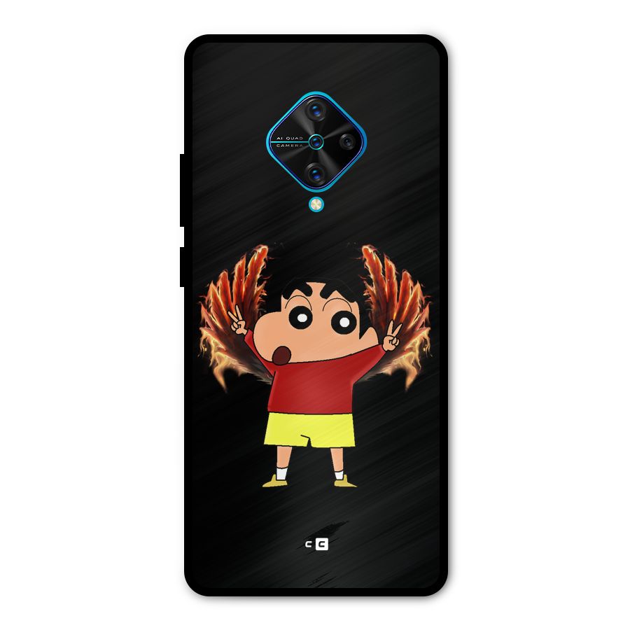 Fire Shinchan Metal Back Case for Vivo S1 Pro