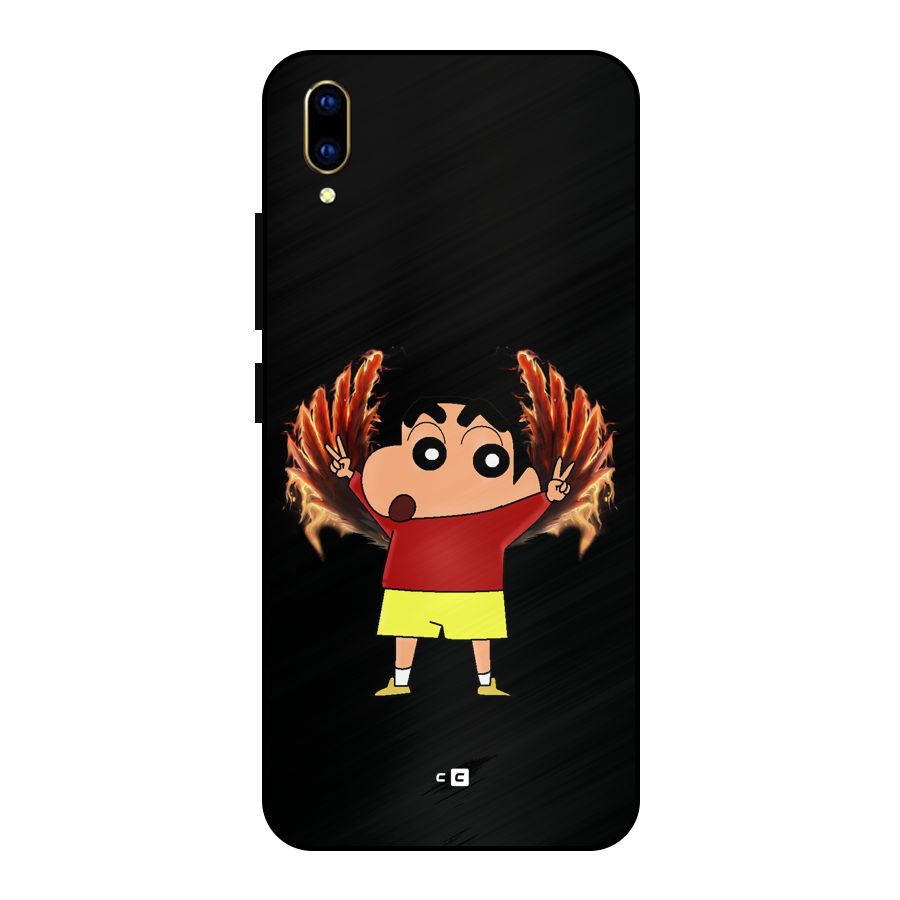 Fire Shinchan Metal Back Case for Vivo V11 Pro