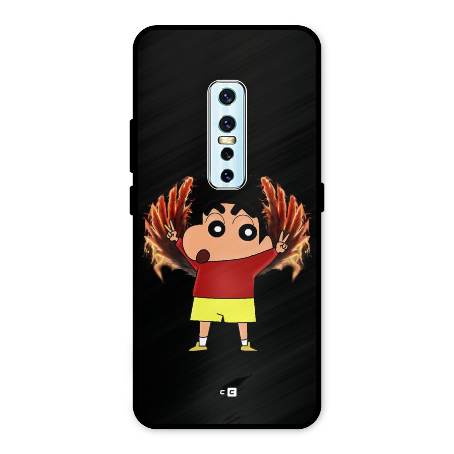 Fire Shinchan Metal Back Case for Vivo V17 Pro