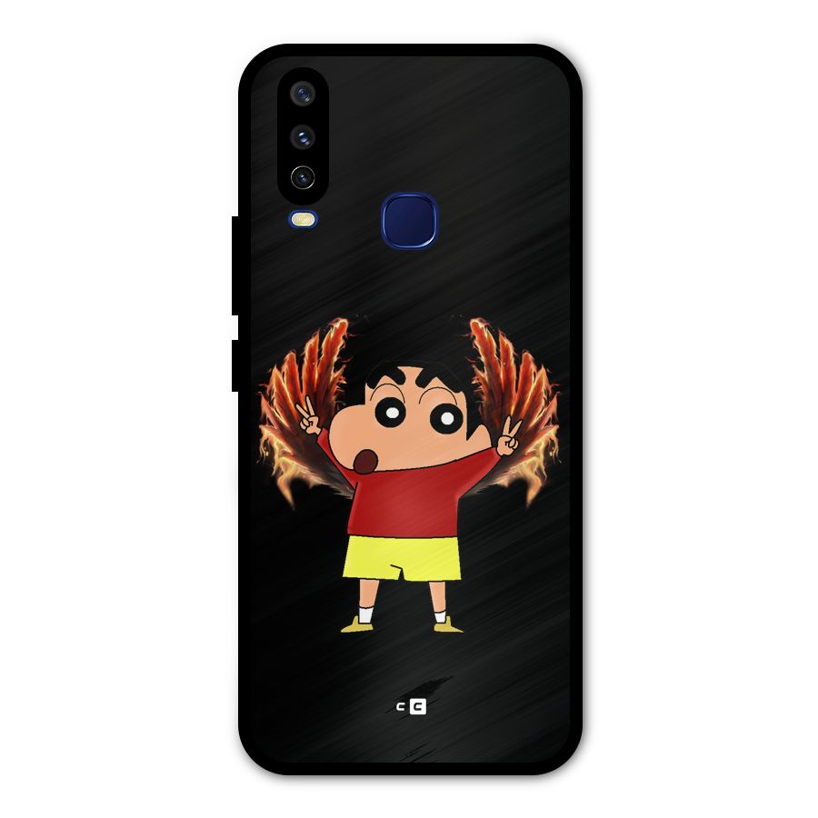 Fire Shinchan Metal Back Case for Vivo Y12