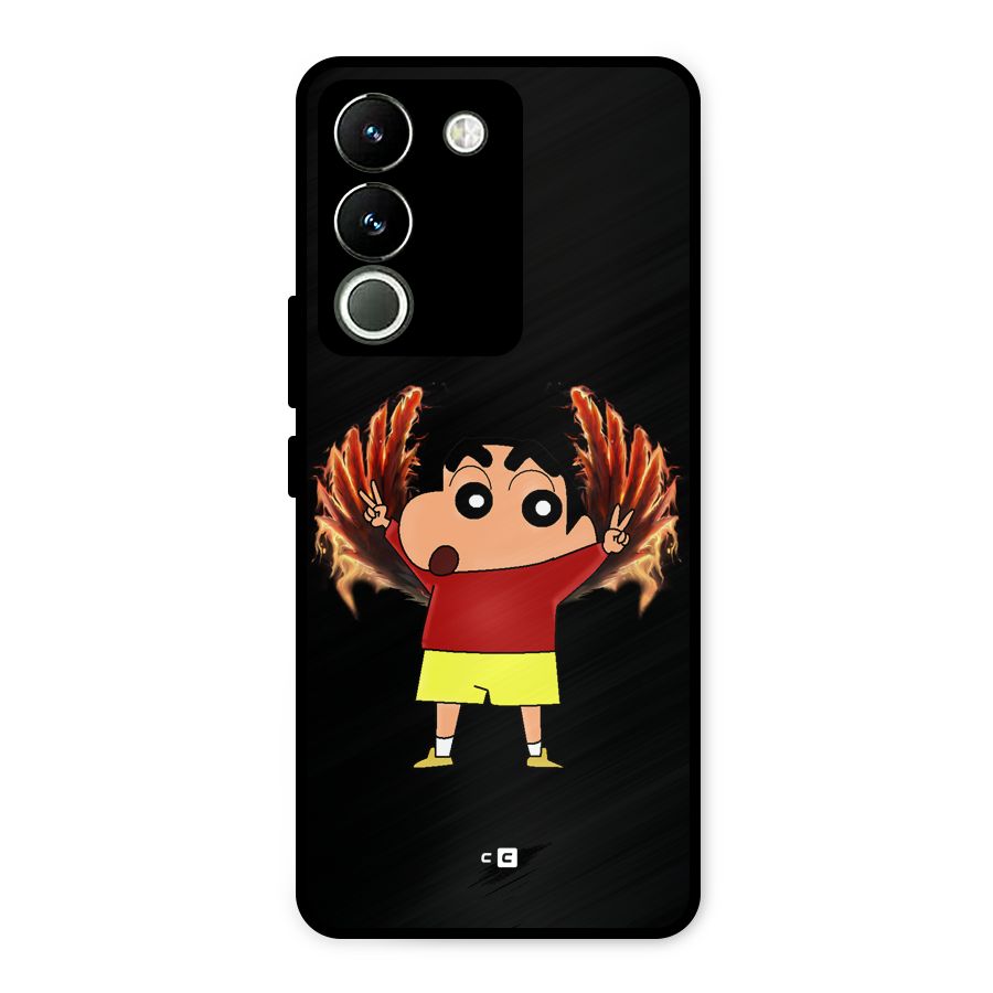 Fire Shinchan Metal Back Case for Vivo Y200
