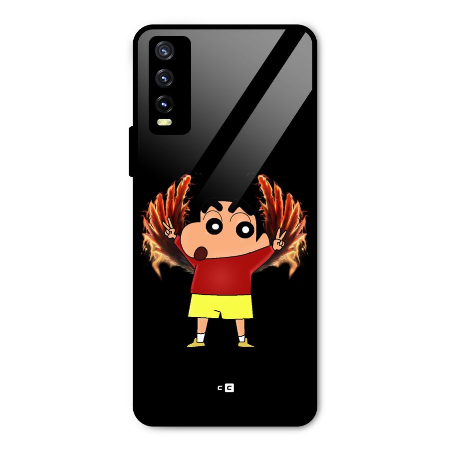 Fire Shinchan Metal Back Case for Vivo Y20g