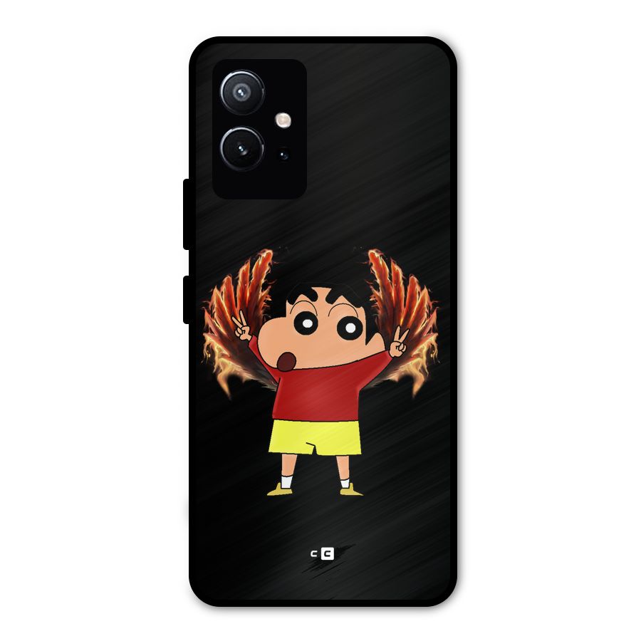Fire Shinchan Metal Back Case for Vivo Y75 5G