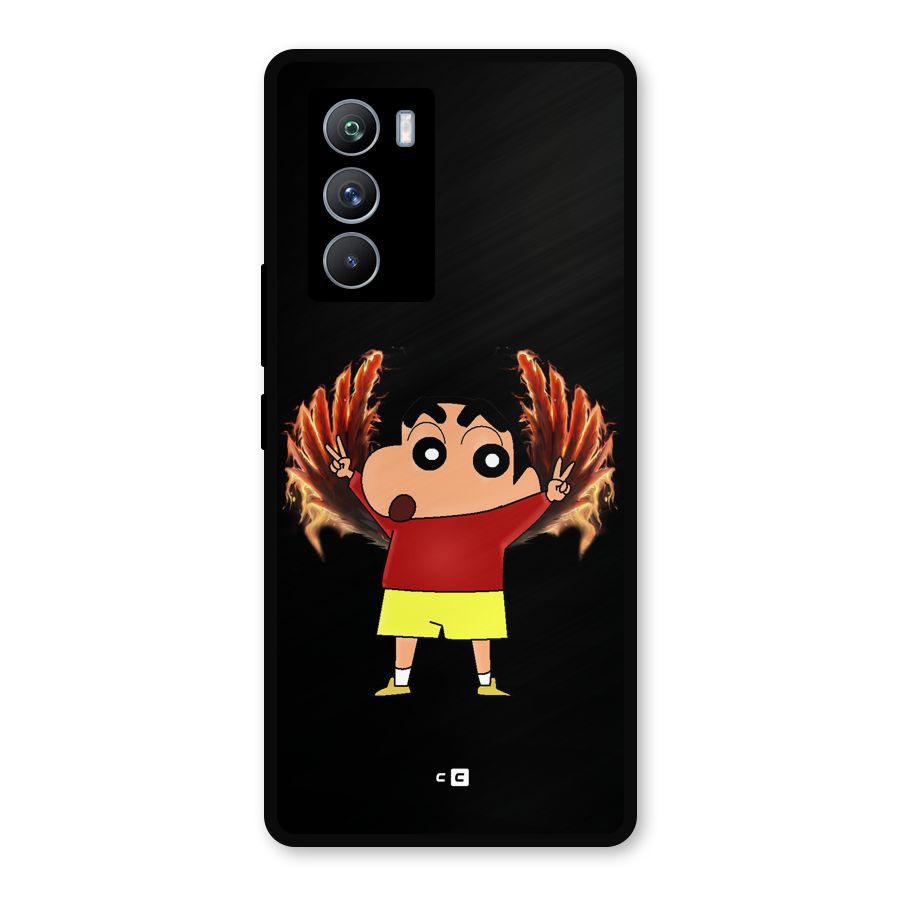 Fire Shinchan Metal Back Case for iQOO 9 SE
