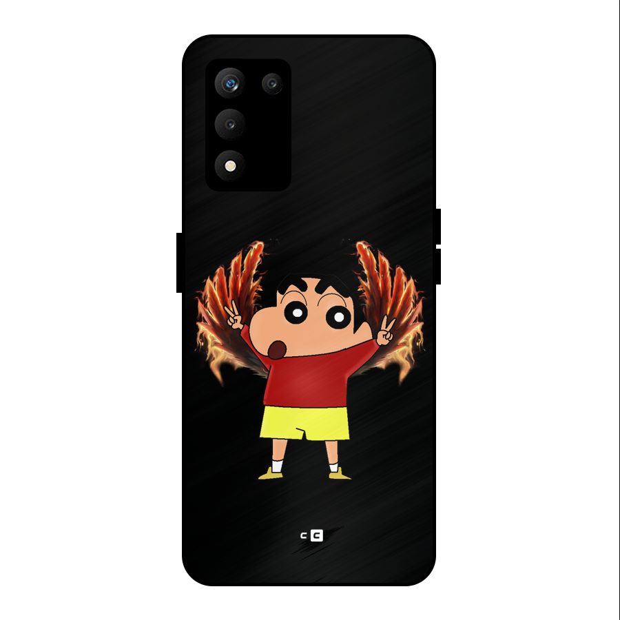 Fire Shinchan Metal Back Case for realme 9 5G SE