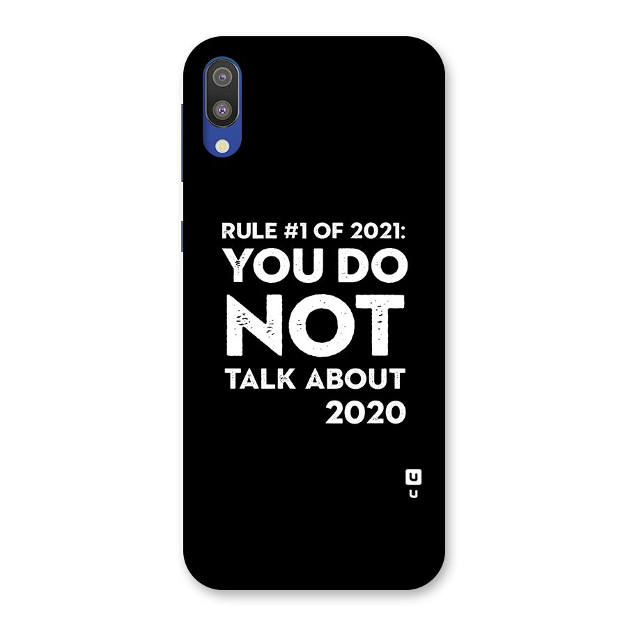 First Rule of 2021 Back Case for Galaxy M10