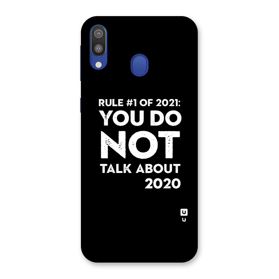 First Rule of 2021 Back Case for Galaxy M20