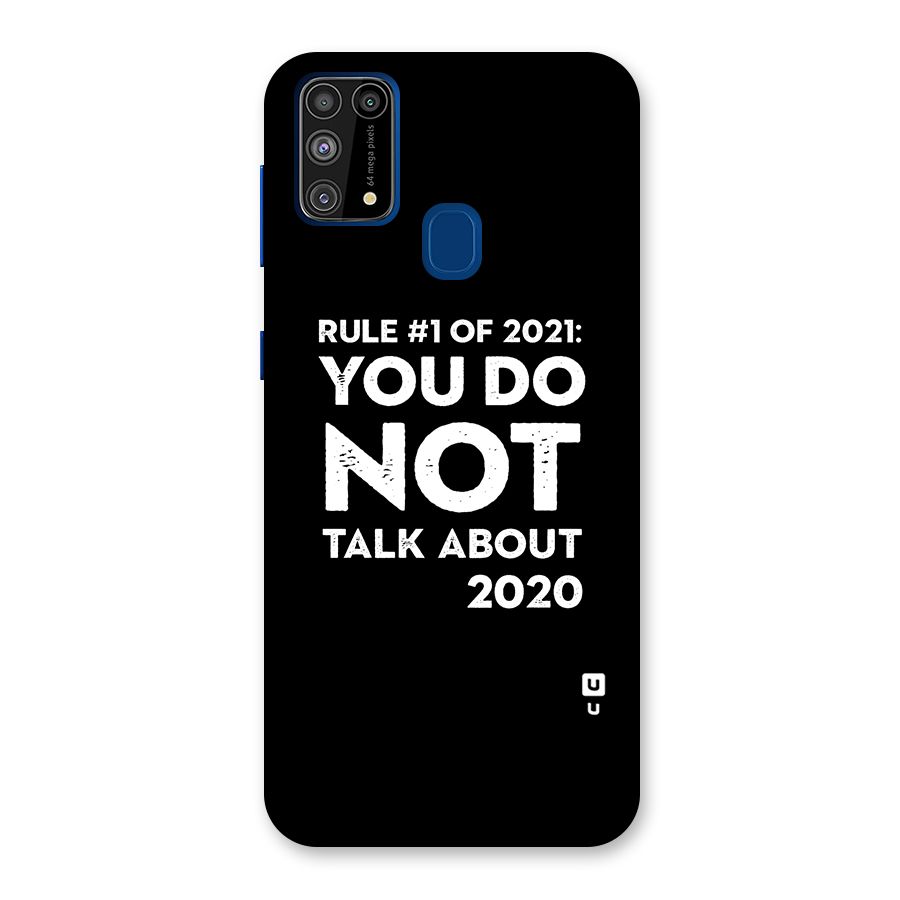 First Rule of 2021 Back Case for Galaxy M31
