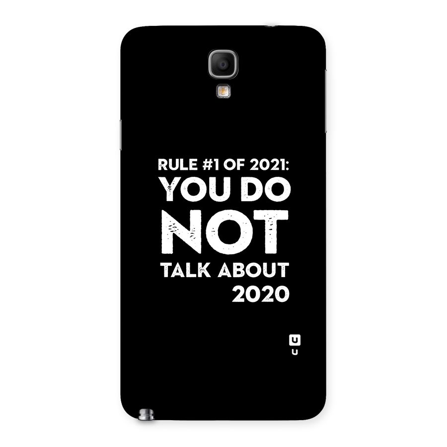 First Rule of 2021 Back Case for Galaxy Note 3 Neo