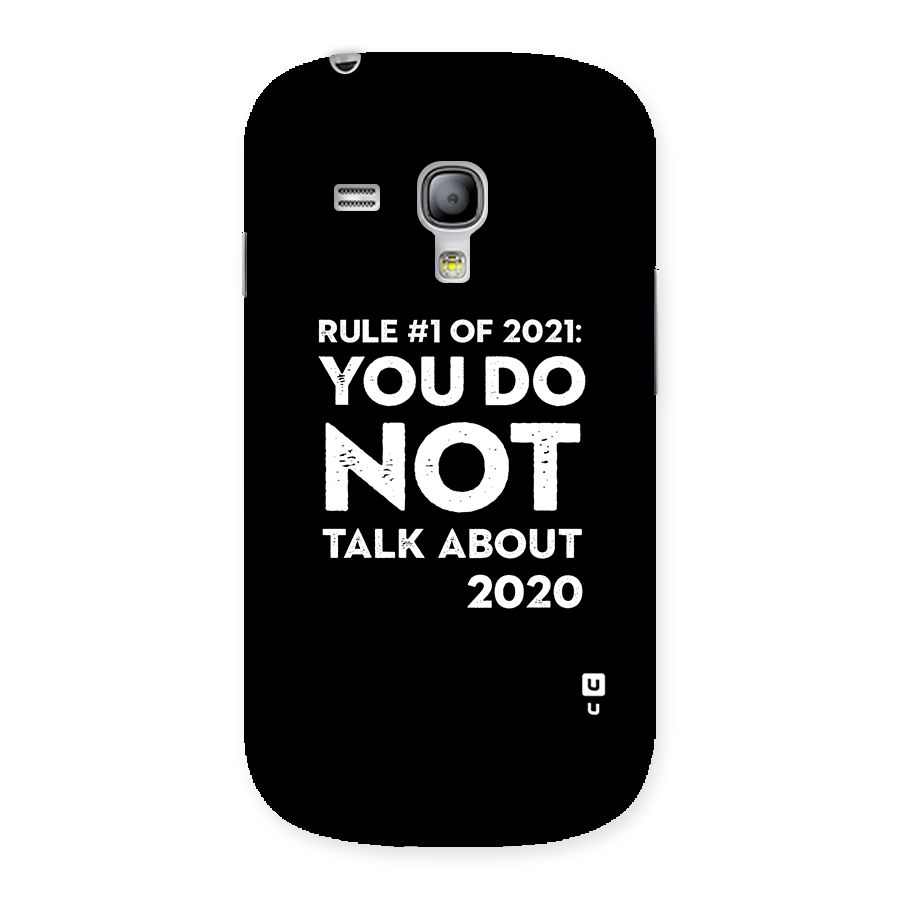 First Rule of 2021 Back Case for Galaxy S3 Mini