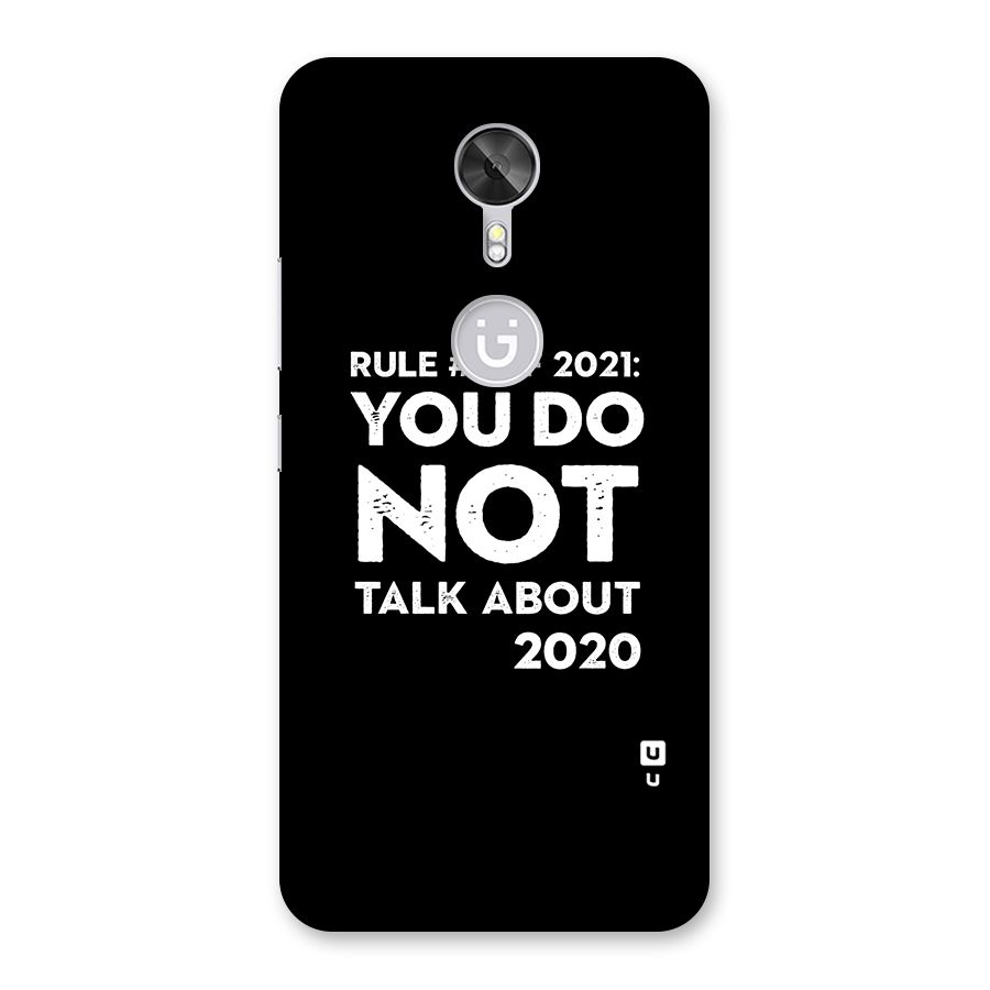 First Rule of 2021 Back Case for Gionee A1