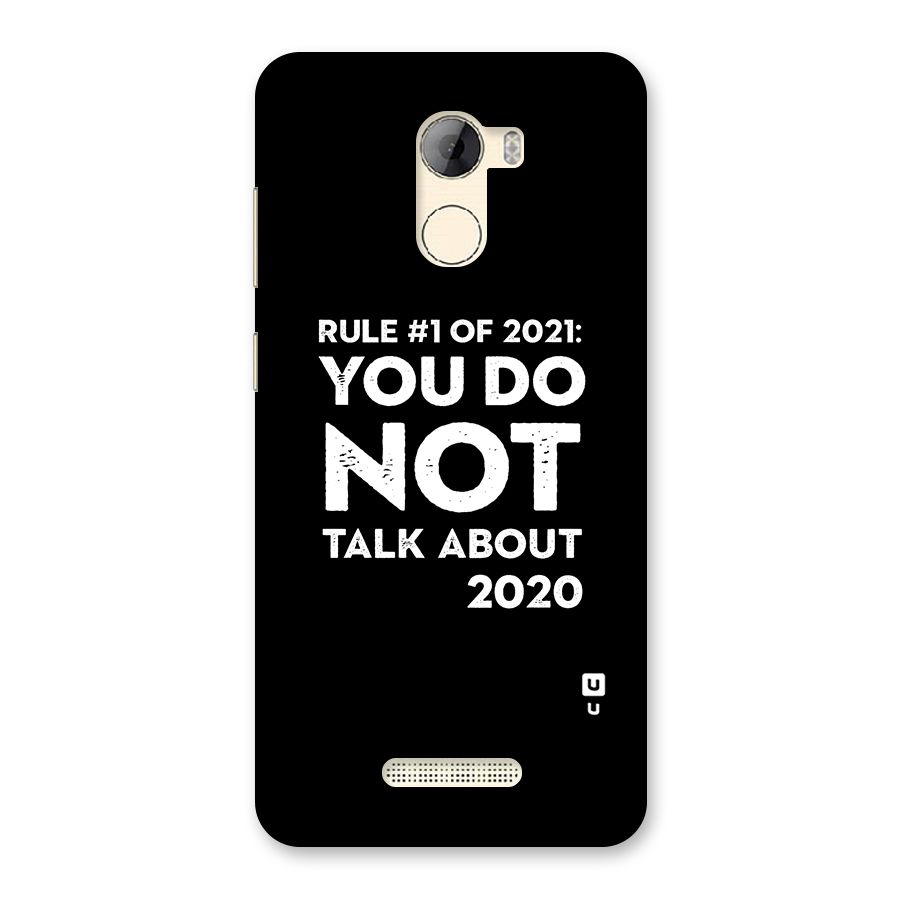 First Rule of 2021 Back Case for Gionee A1 LIte