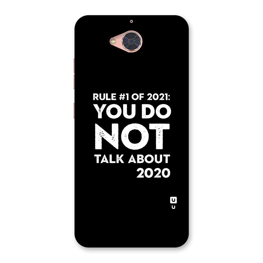 First Rule of 2021 Back Case for Gionee S6 Pro