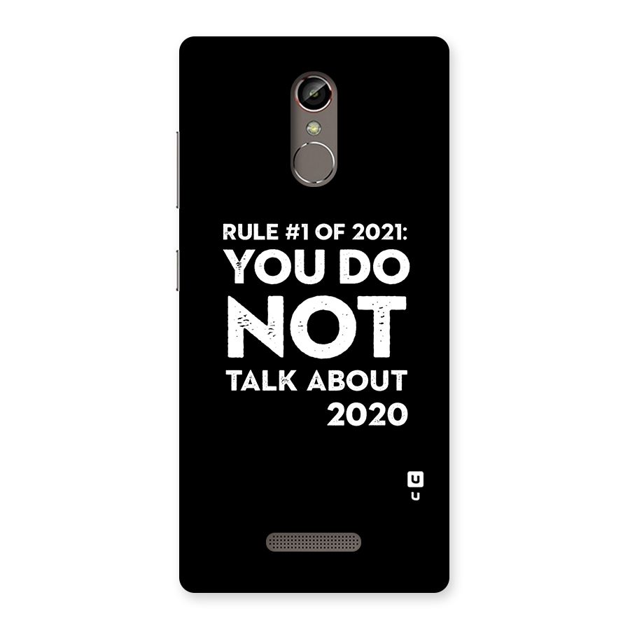 First Rule of 2021 Back Case for Gionee S6s