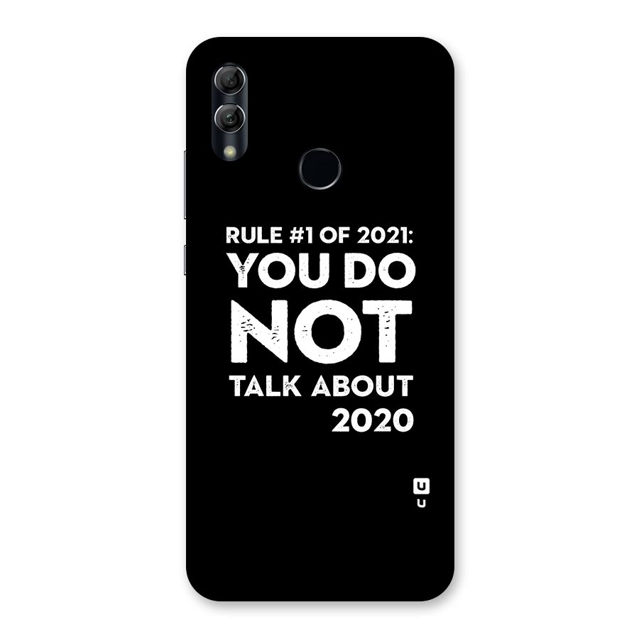 First Rule of 2021 Back Case for Honor 10 Lite