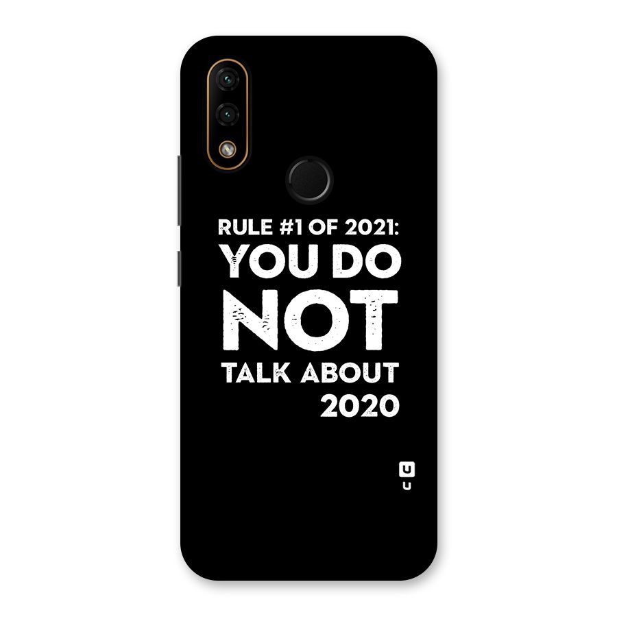 First Rule of 2021 Back Case for Lenovo A6 Note
