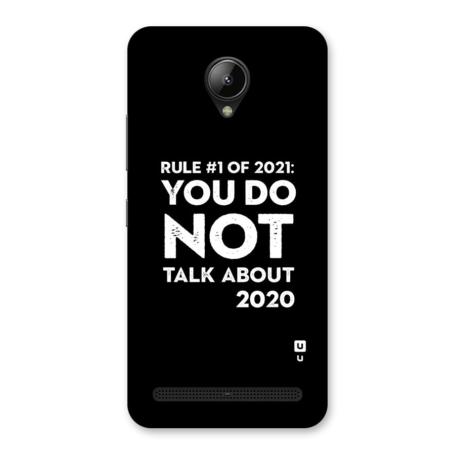 First Rule of 2021 Back Case for Lenovo C2